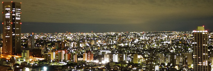 客室から見る夜景