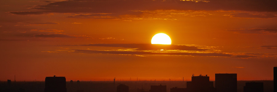 客室から見る朝日