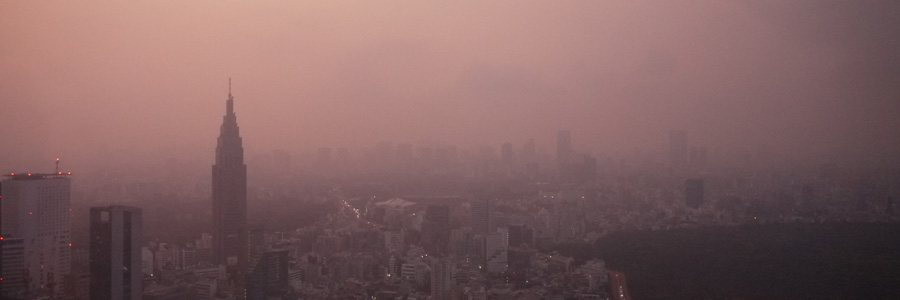 朝もやの景色